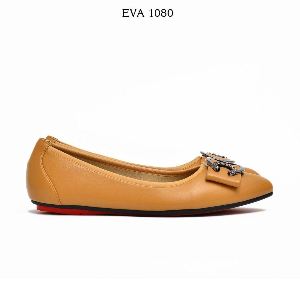 Giày búp bê phối nơ mũi tròn Evashoes - Eva1080