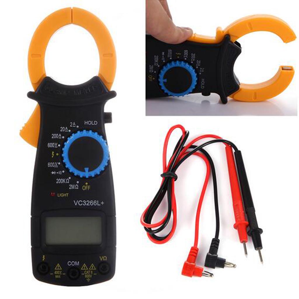 Digital Clamp Meter AC DC Current Voltage Multimeter Temp Volt Amp Tester