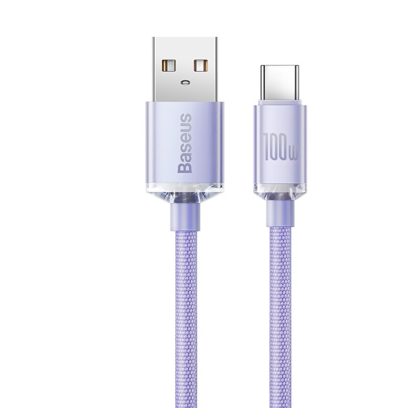 Cáp Sạc Siêu Nhanh Baseus Crystal Shine Series Fast Charging USB to Type-C 100W (Supercharge 5A &amp; Data Cable) - Hàng Chính Hãng