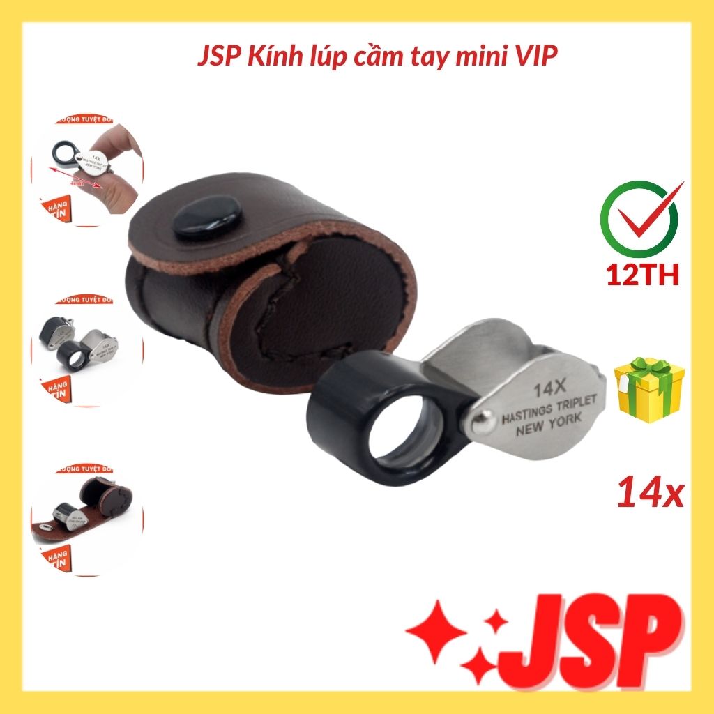 Kính lúp 14x NEWYORK soi kim cuong đa quý GIA trang sức kính lúp cầm tay mini.