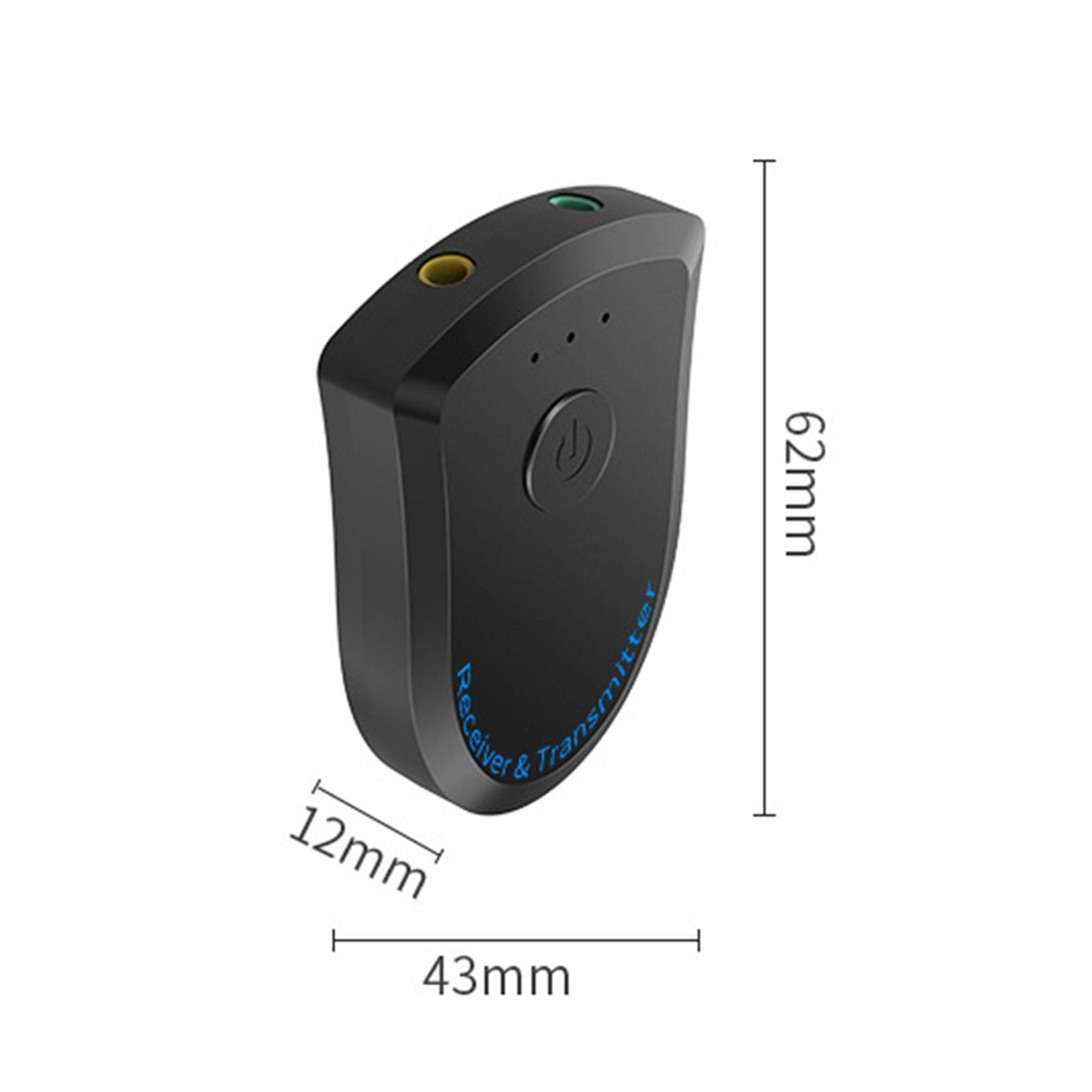 Bluetooth 5.0 Car Receiver Stereo HiFi Music Receiver for Home Theater Black