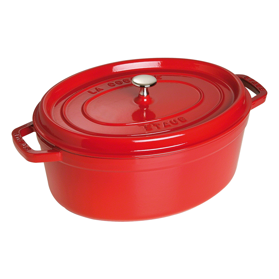 Nồi Oval Staub 31cm – Màu Đỏ Cherry