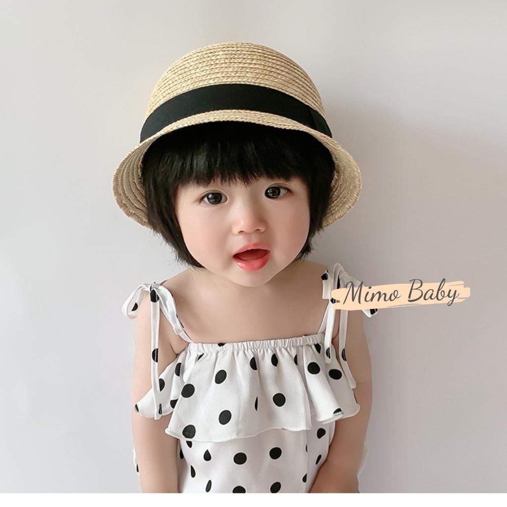 Mũ cói phong cách Nhật Bản cho bé MH03 Mimo Baby