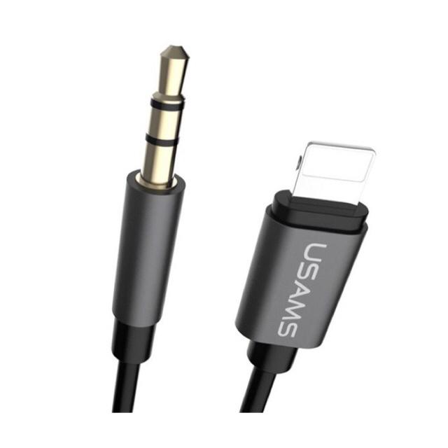 Dây cáp cổng Lightning ra 3.5 mm Aux cho iPhone / iPad hiệu USAMS Audio - hàng nhập khẩu