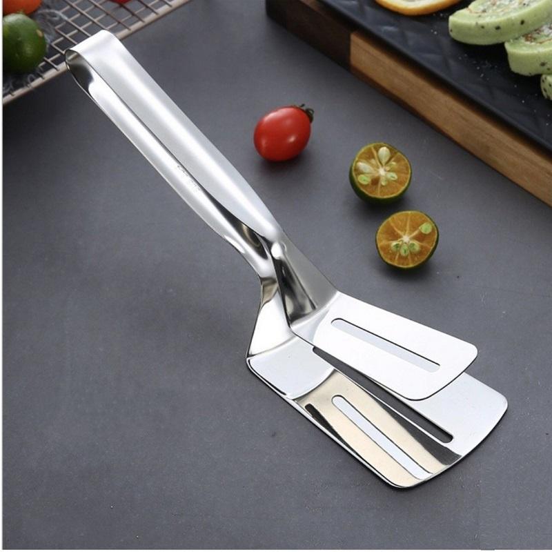Dụng Cụ Kẹp Gắp Thức Ăn Nóng Và Lật Đồ Chiên Rán Đa Năng Chất Liệu Inox - Amina