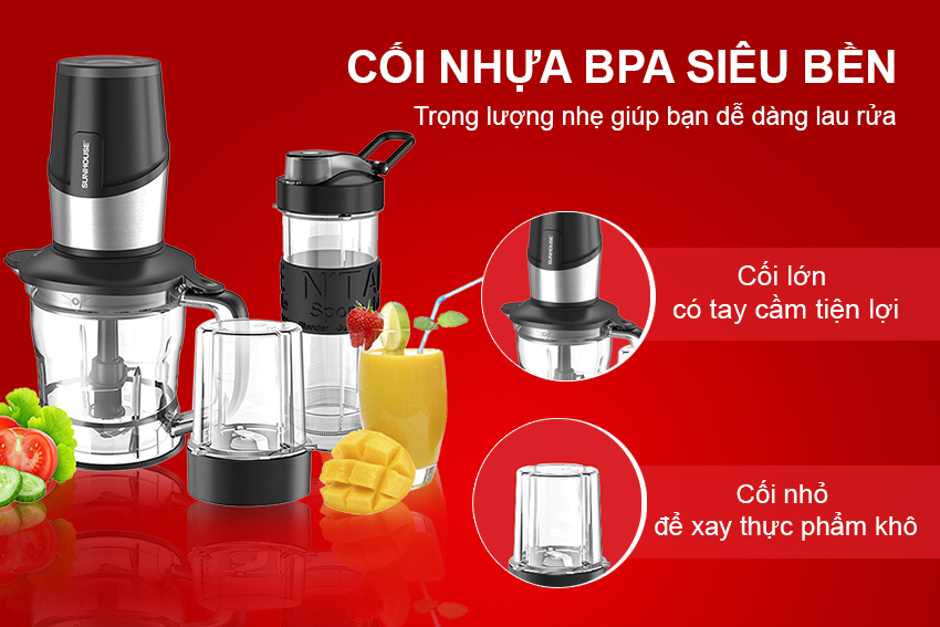 Máy Xay Sinh Tố Đa Năng Sunhouse SHD5340B - Hàng chính hãng