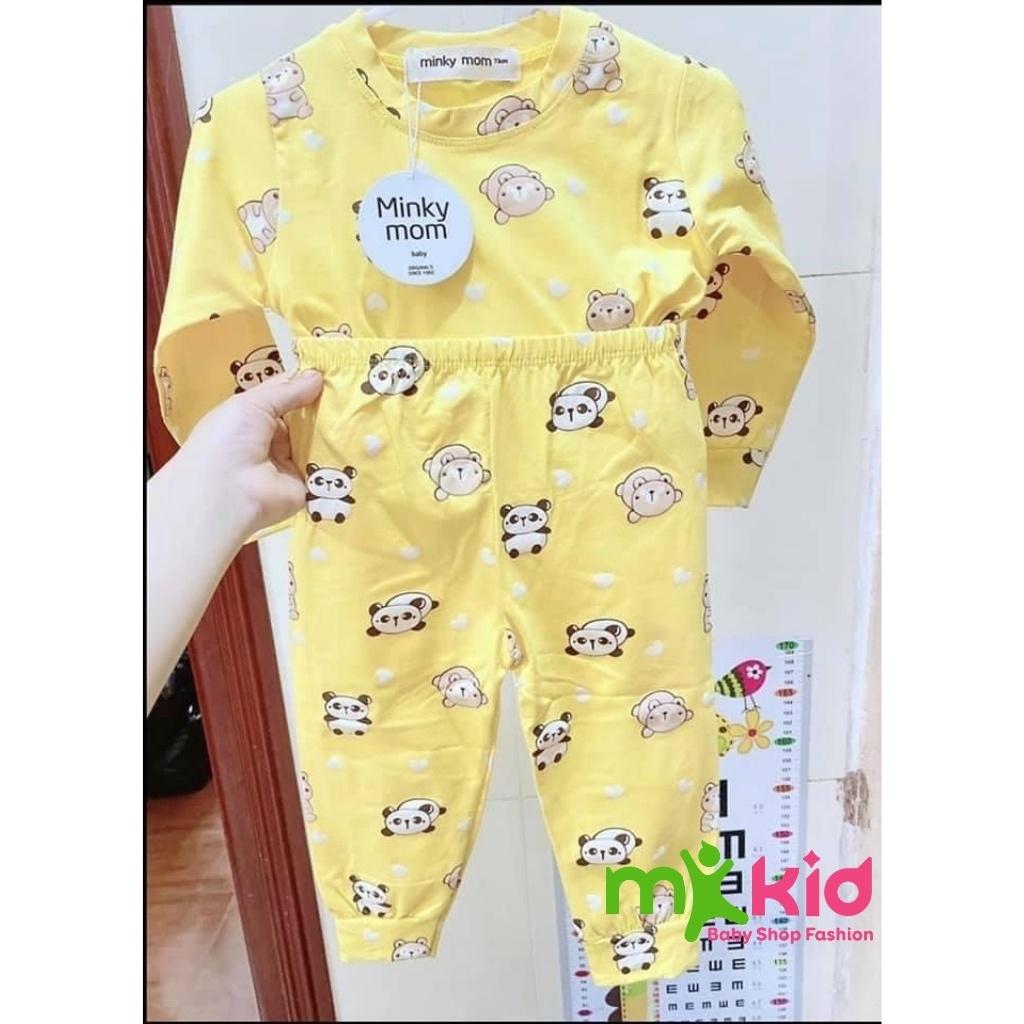 Bộ Thu Đông Cho Bé Bộ Minky Mom Dài Tay Cho Bé Trai Bé Gái Chất Cotton Cao Cấp Co Giãn Thấm Hút Mồ Hôi Tốt