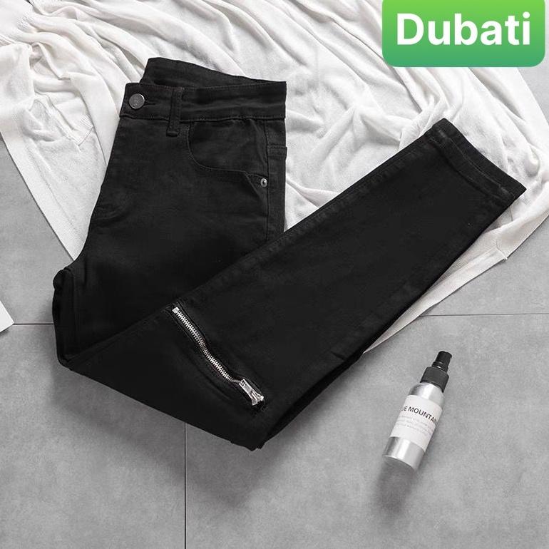 QUẦN JEAN NAM CHẤT BÒ ĐEN KHÓA KIỂU GỐI NHẬT BẢN PHONG CÁCH CAO CẤP DB-01 - DUBATI FASHION