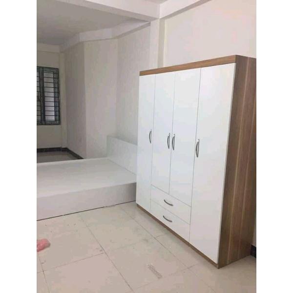 Mẫu Mới Nhất Tủ Quần Áo 4 Cánh Mở Rộng 1m6 Gỗ MDF Phủ Melamine Chống Xước Cao Cấp Giá Rẻ Nhất HN Nhiều Người Tin Dùng