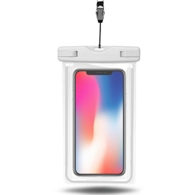 Túi chống nước dạ quang WaterProof phát sáng trong tối cho điện thoại 6 inch chuẩn chông nước IPx8 cao cấp - Hàng nhập khẩu