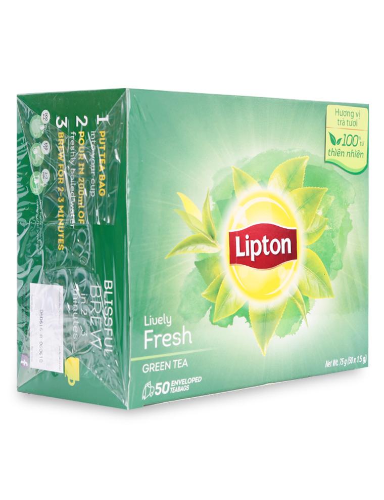 Combo 3 Lipton Trà Xanh Tươi Mới Hộp 1.5g x 50 túi