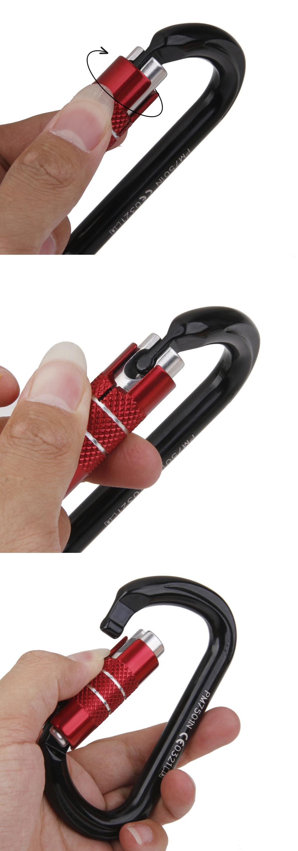 24KN Mountaineering Climbing O Shape Self-locking Aluminum Carabiner