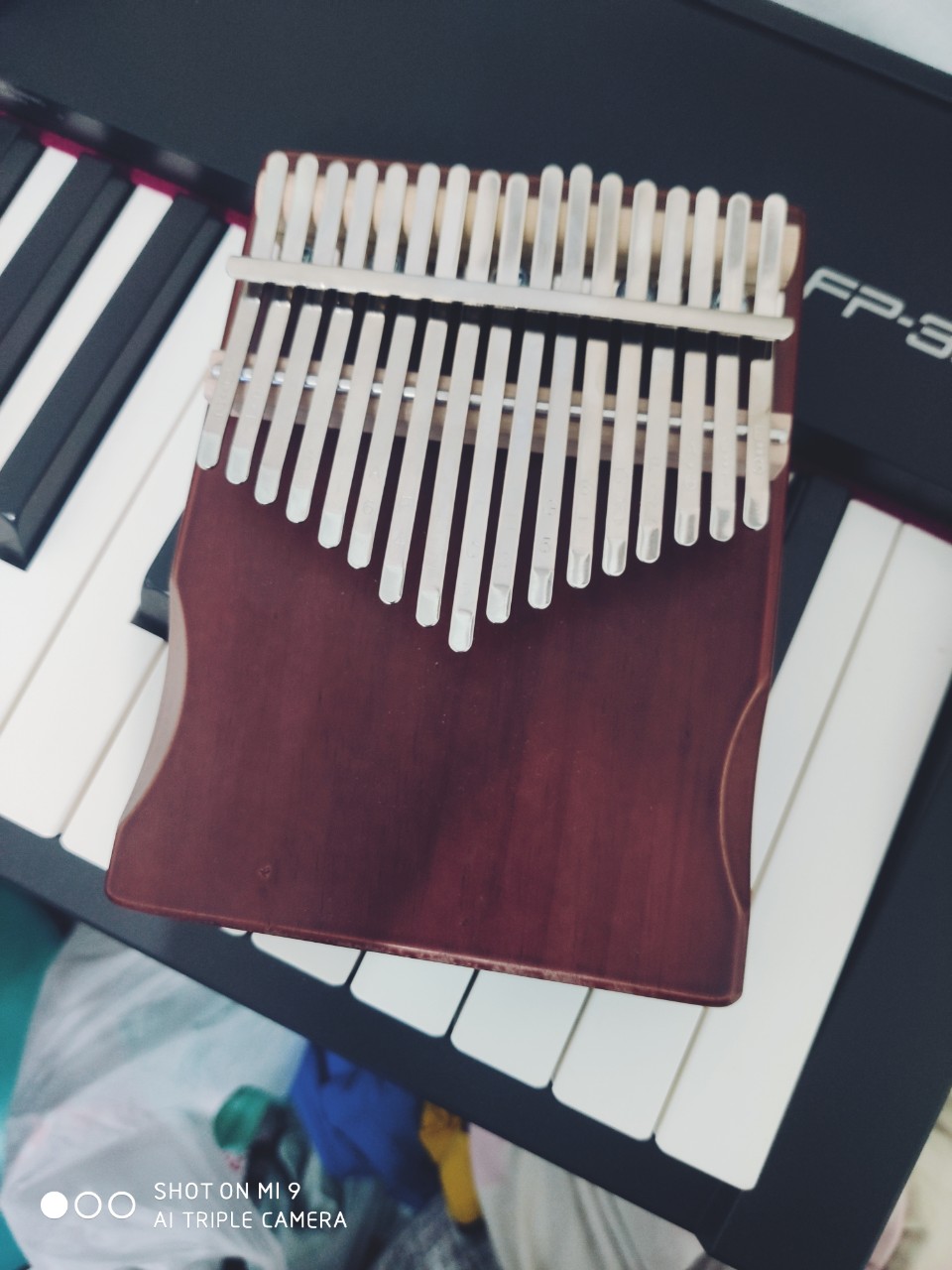 Đàn kalimba Thumb Piano 17 phím gổ nguyên khối Mahogany Âm vang phím chuẩn cho người mới học NEWB0203-M17