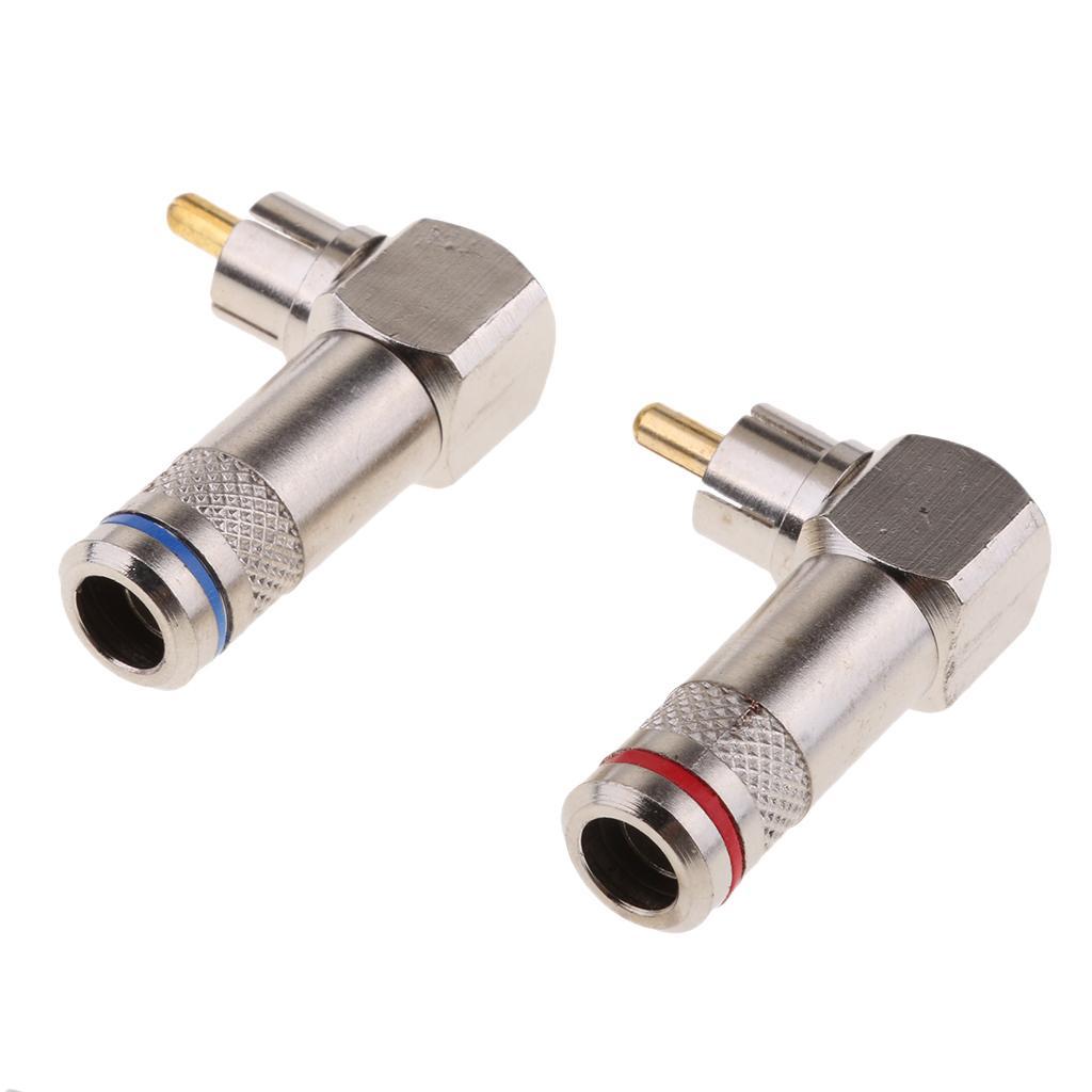 RCA Male to RCA Female L Splitter Gold-Plated Metal Connector