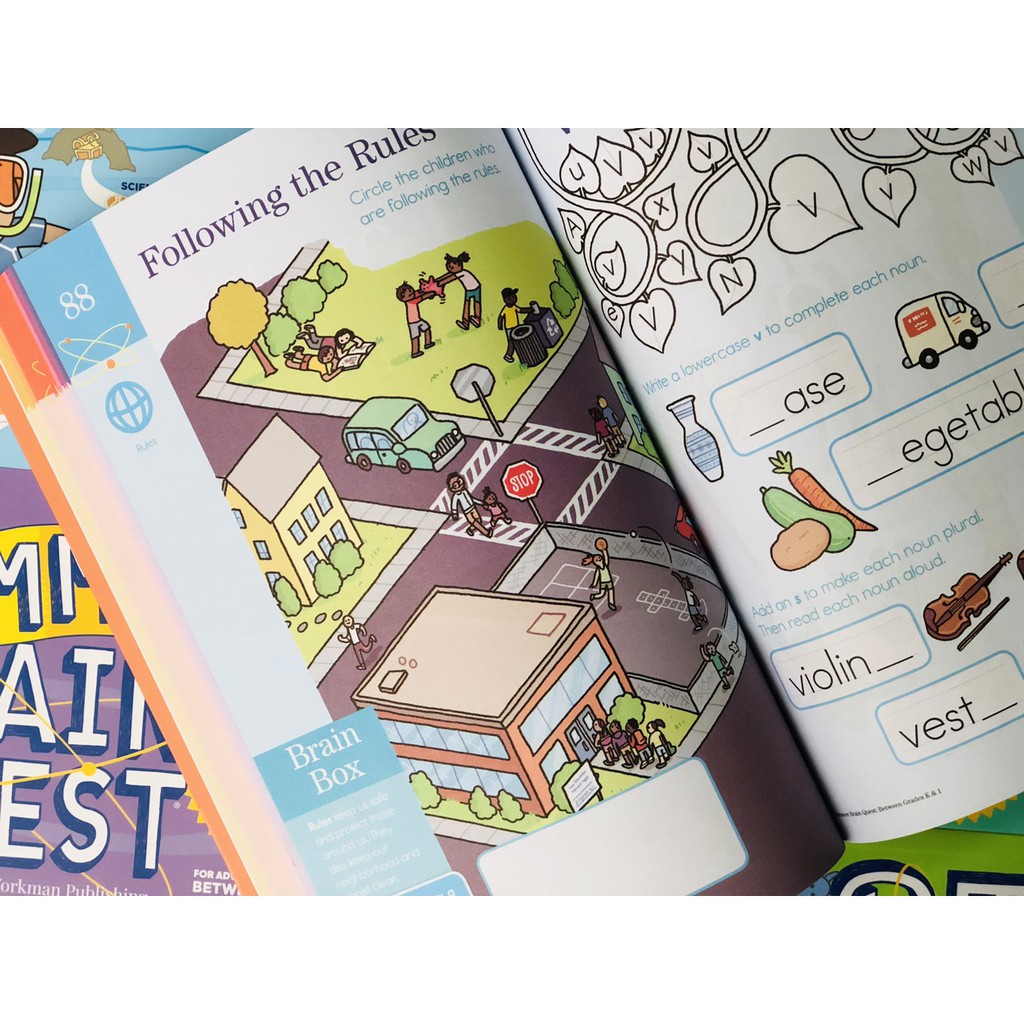 Sách: Summer brain quest k1 ( 5 - 6 tuổi ) - Á Châu Books, bìa mềm in màu