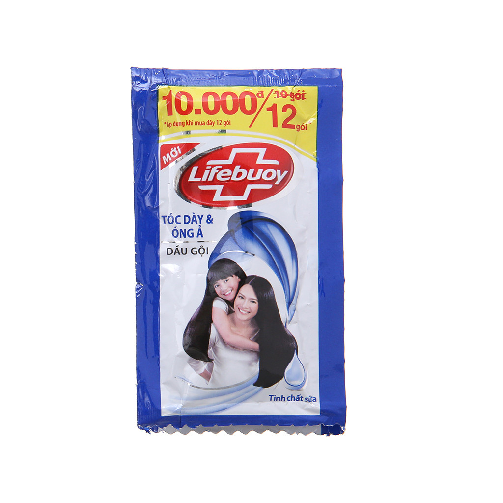 Dầu gội Lifebuoy Tóc dày óng ả Dây 12 gói