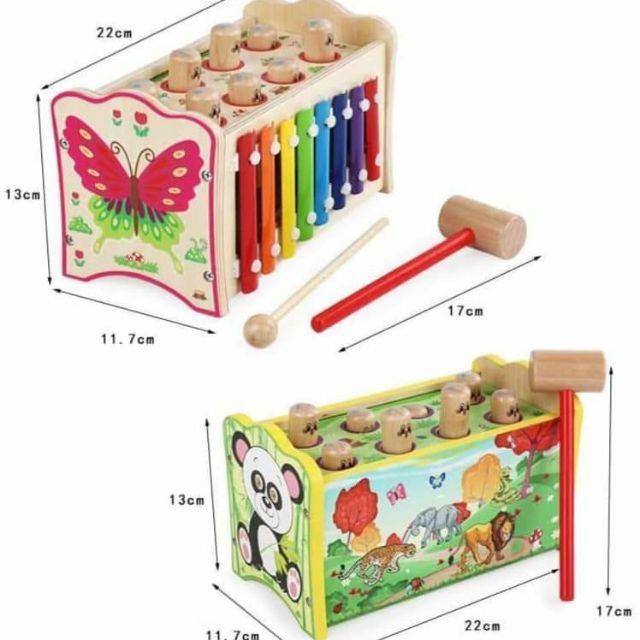 Đồ chơi đập chuột 8 con kèm đàn 8 thanh Xylophone cho bé