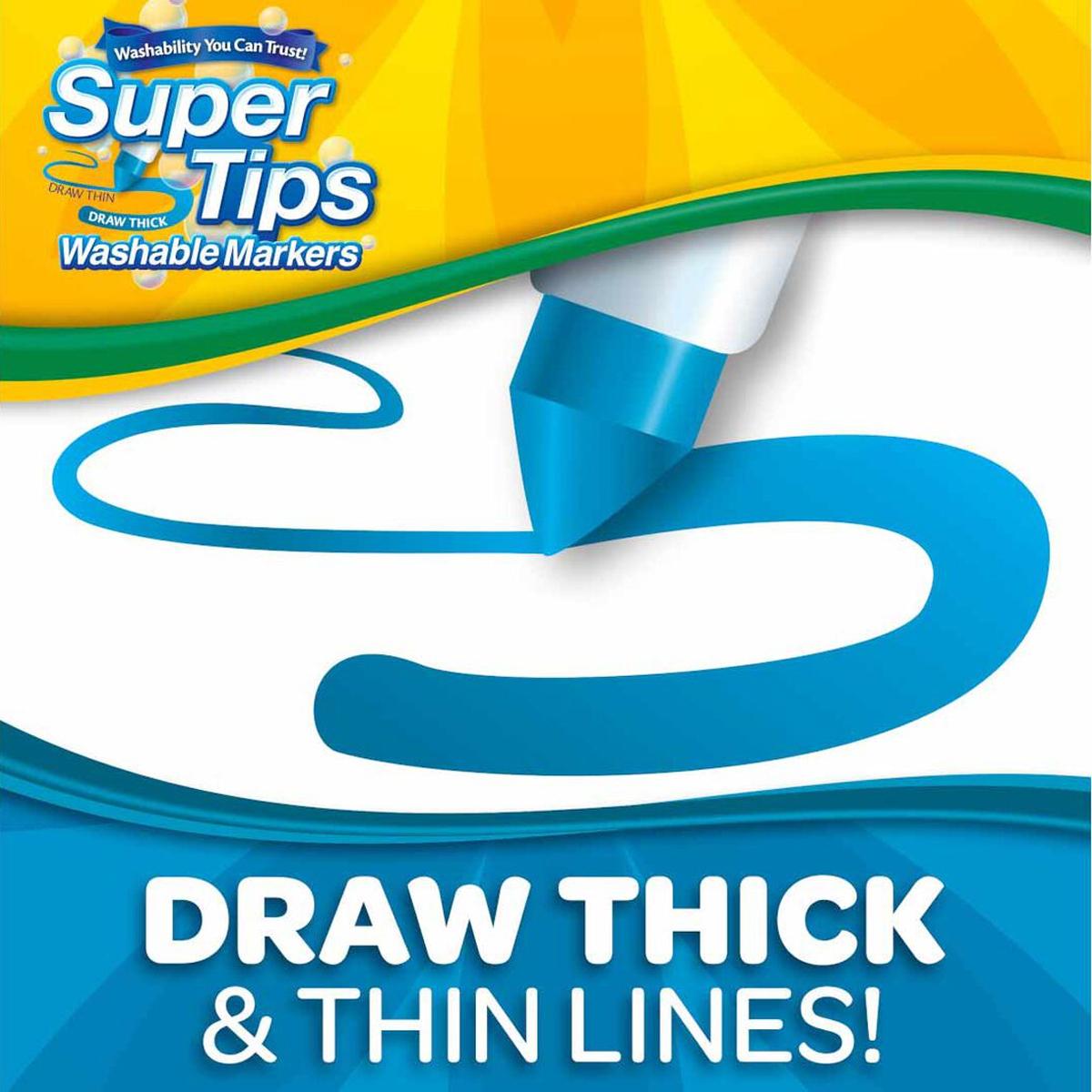 Hộp 120 Bút Lông Màu Super Tips - Dễ Tẩy Rửa - Crayola 585120