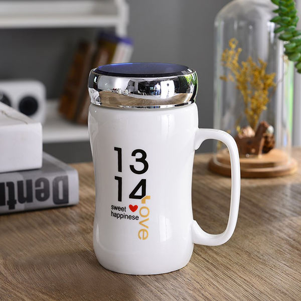 Ly Sứ Giữ Nhiệt 1314 Love Nắp Tráng Gương