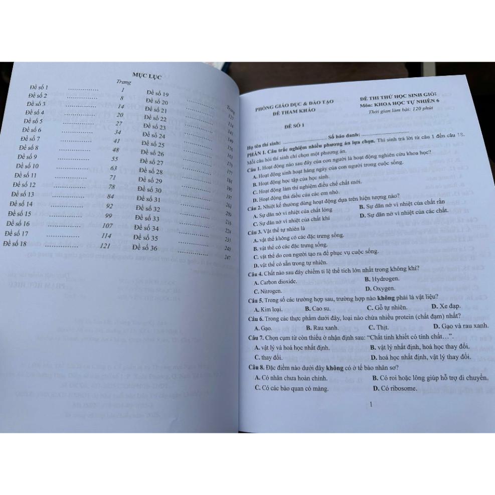 Sách - 36 Đề Thi Học Sinh Giỏi Khoa Học Tự Nhiên 6 #huongbook
