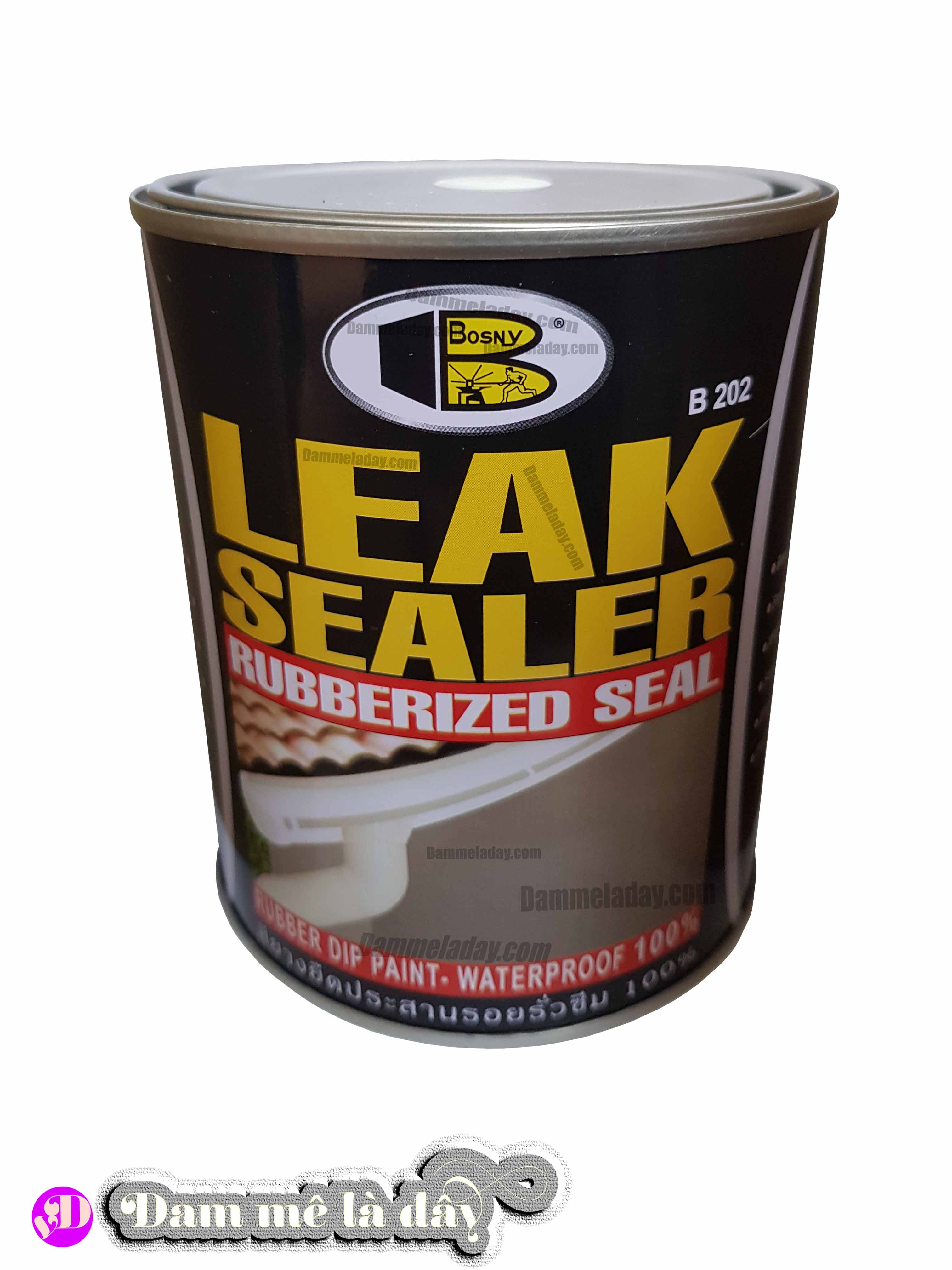 Sơn xịt chống dột chống thấm đa năng  - Sơn cao su chống thấm nước Leak Sealer b125, B202 Bosny - Thái Lan