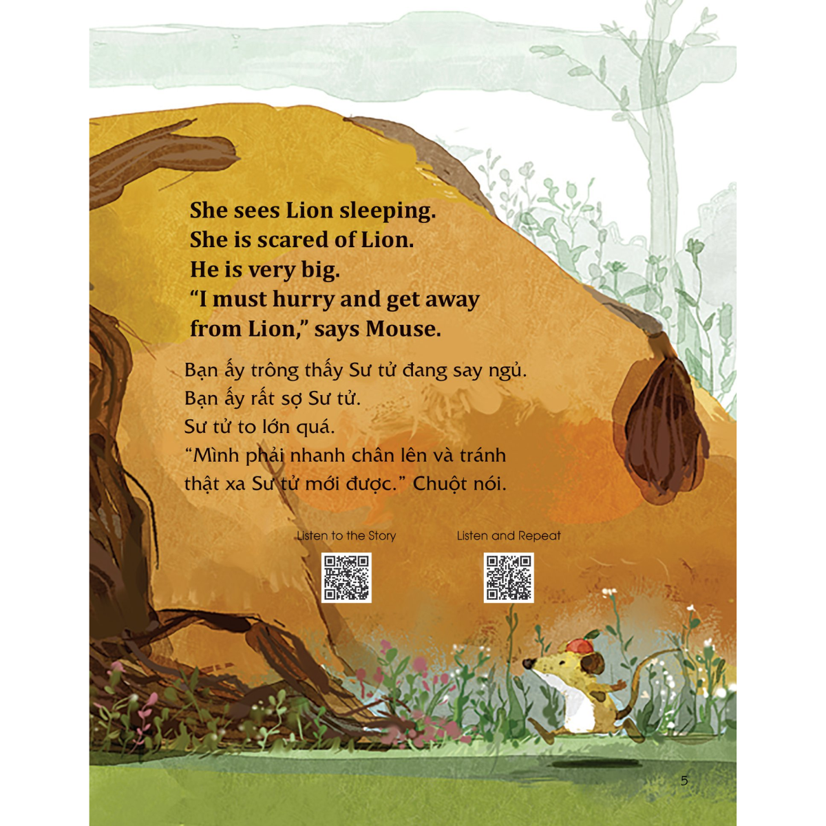 Học Tiếng Anh Cùng Truyện Ngụ Ngôn Aesop - Sư Tử Và Chuột - The Lion And The Mouse