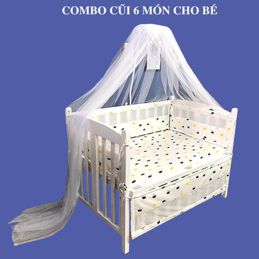 Combo Quây cũi lưới 3D cho bé kích thước đa dạng- Full phụ kiện thương hiệu GoldCat- Bảo hành 3 năm