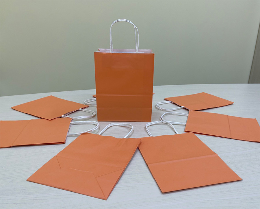 Combo 10 túi giấy kraft màu cam