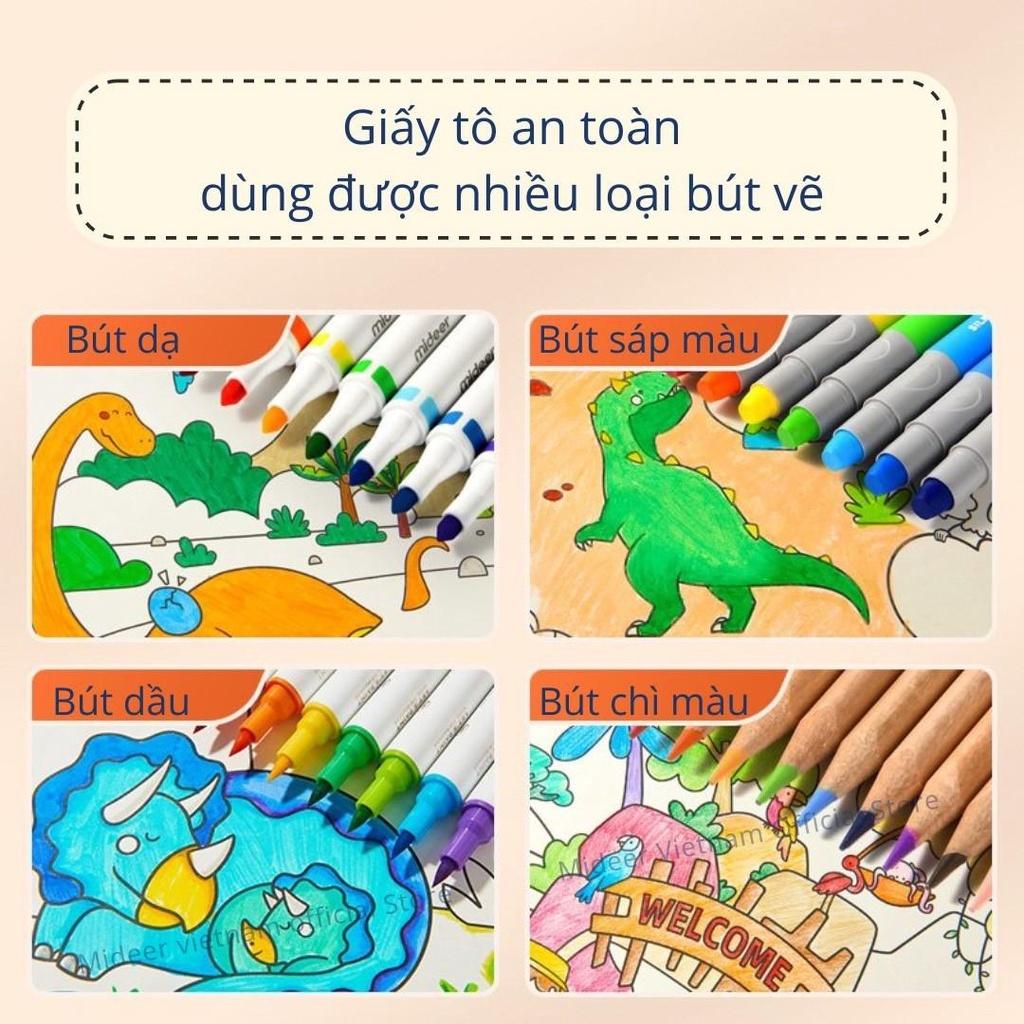 Cuộn tranh tô màu cho bé dán tường khổng lồ 4m*40cm Mideer Adhesive Colouring Scroll - Tranh tô màu nước cho bé