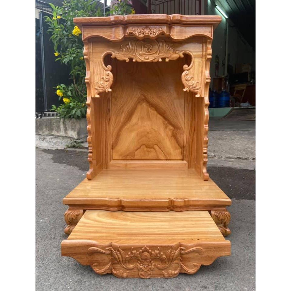 bàn thờ gỗ hàng cao cấp . bàn thờ thần tài gõ đỏ 60 x 81cm