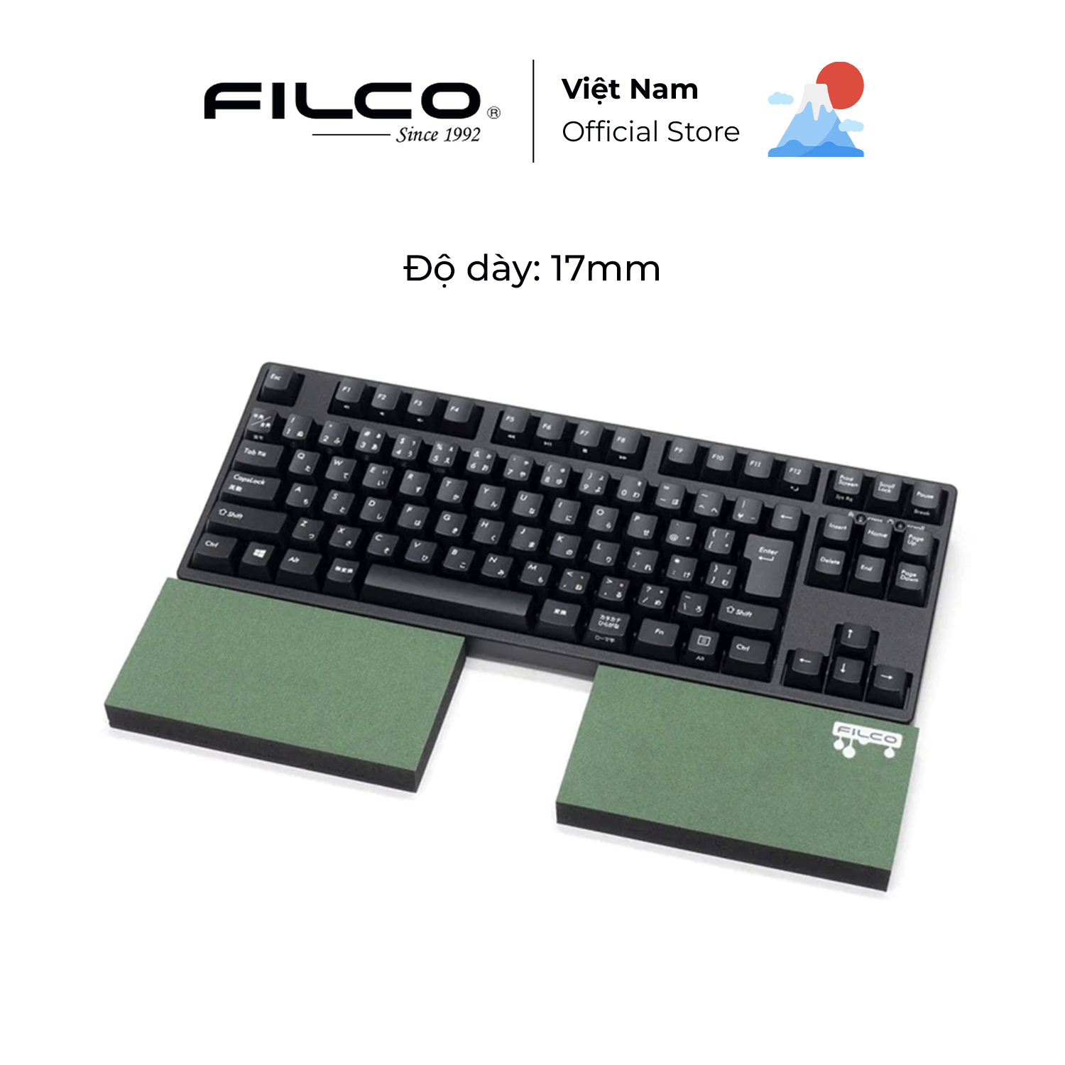 Kê tay bàn phím cơ Filco Majestouch wrist rest Macaron Kiểu tách đôi - Forest - Hàng Chính Hãng