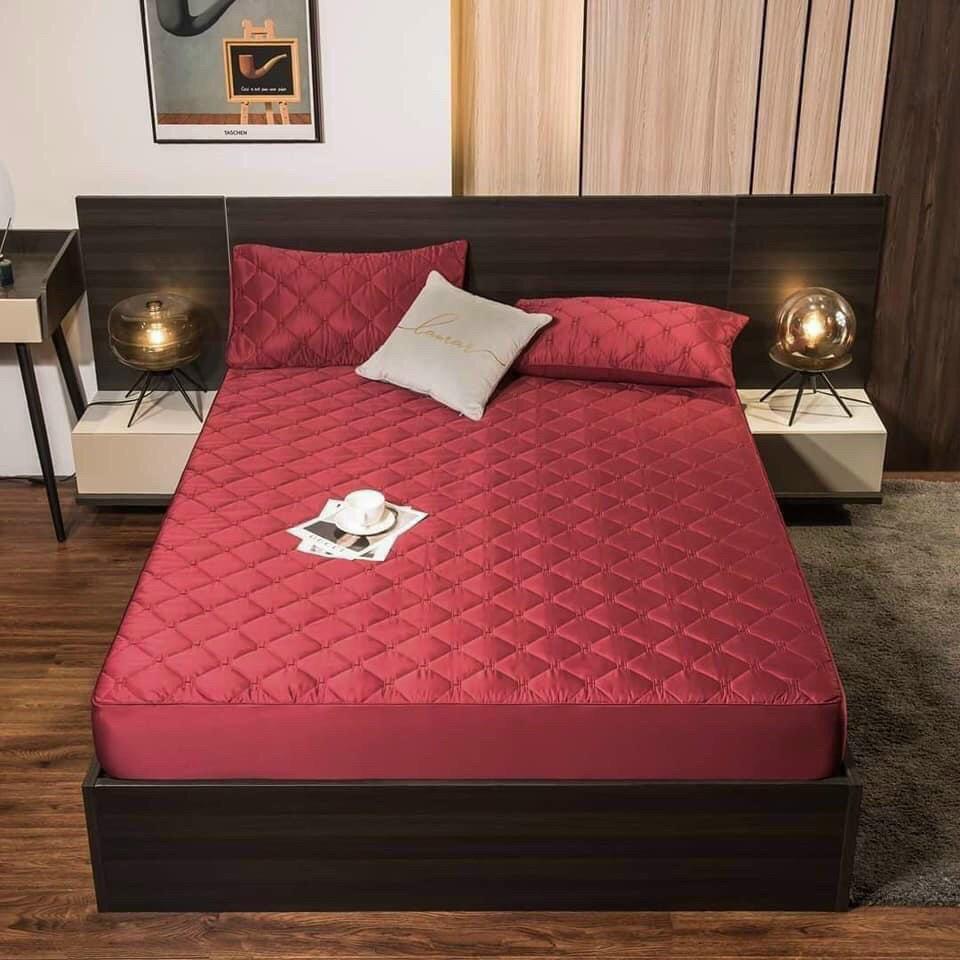 Bộ ga gối lụa trần chữ H hàng nhập 3 món 1m6x2m