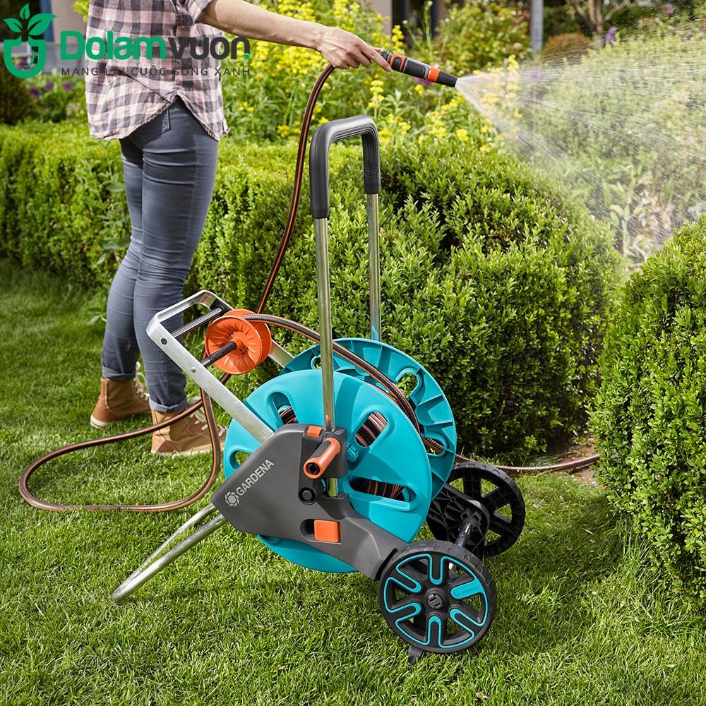 Bộ vòi tưới cây xe cuộn 20 mét Gardena 18517-20