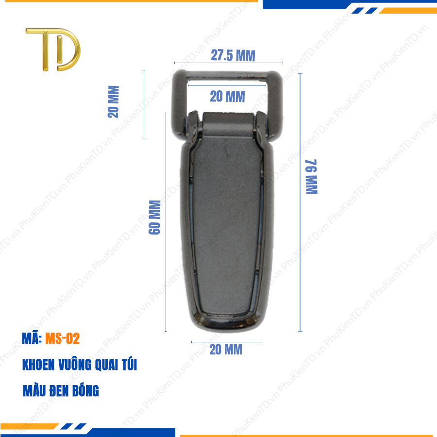 Khoen quai túi xách, Khoen d túi xách cao cấp công nghệ mạ điện độ bền 5-8 năm