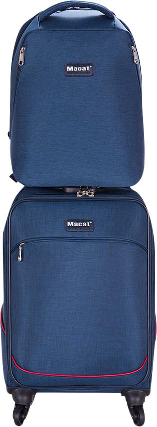 Bộ Vali (56 x 36 cm) Kèm Balo Laptop (42 x 35 cm) Macat AC19T - Xanh Navy