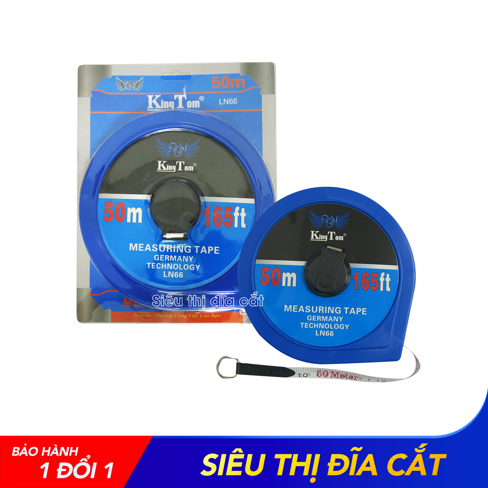 Thước Cuộn KingTom 50 Mét - Thước Cao Cấp, Hàng Loại 1