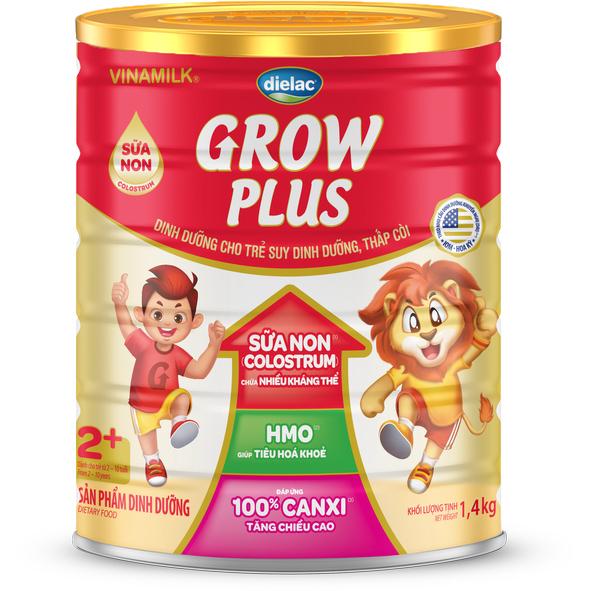 Sữa bột Vinamilk Dielac Grow Plus 2+ Hộp thiếc 1400g
