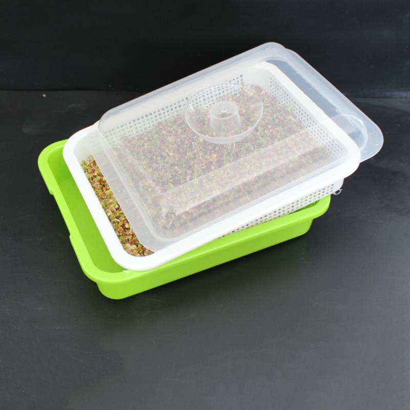 5 bộ Khay trồng Rau mầm Thủy canh MAM-103, Chậu trồng Rau mầm 3 lớp có nắp đậy