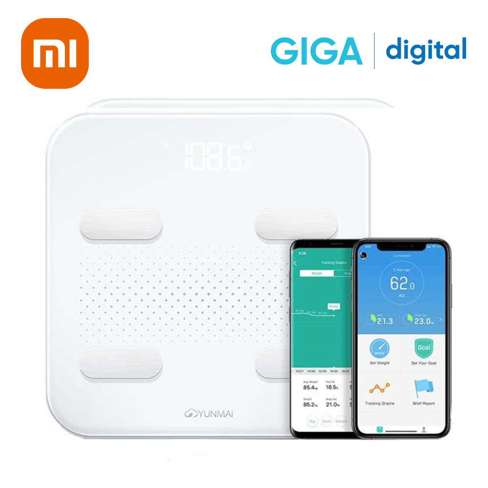 Cân điện tử Xiaomi Yunmai S M1805 Color 2 - Bluetooth - Hàng Chính Hãng