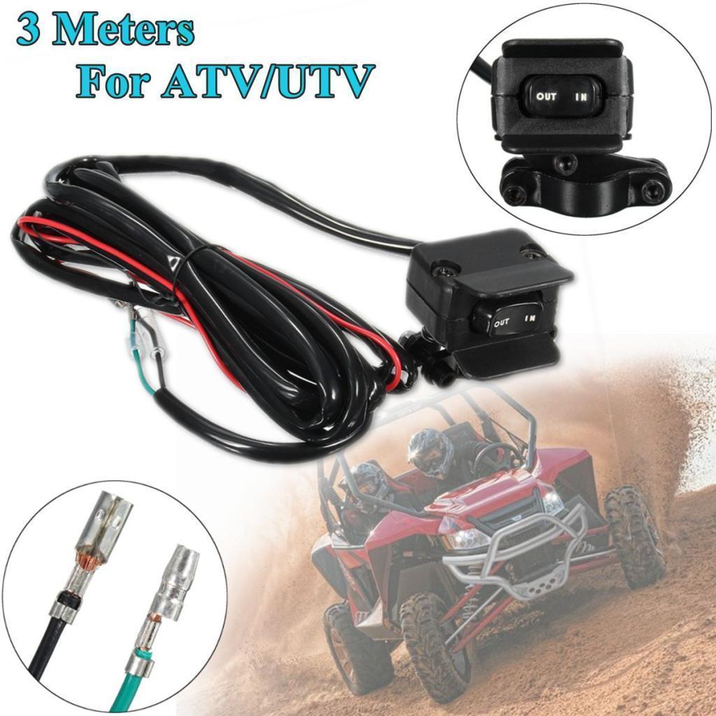 3 Meters 12V Winch Rocker Switch Control Line Kit for Motorcycle ATV