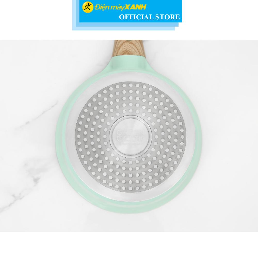 Quánh nhôm chống dính nắp kính 18 cm Green Cook GCS225-18IH