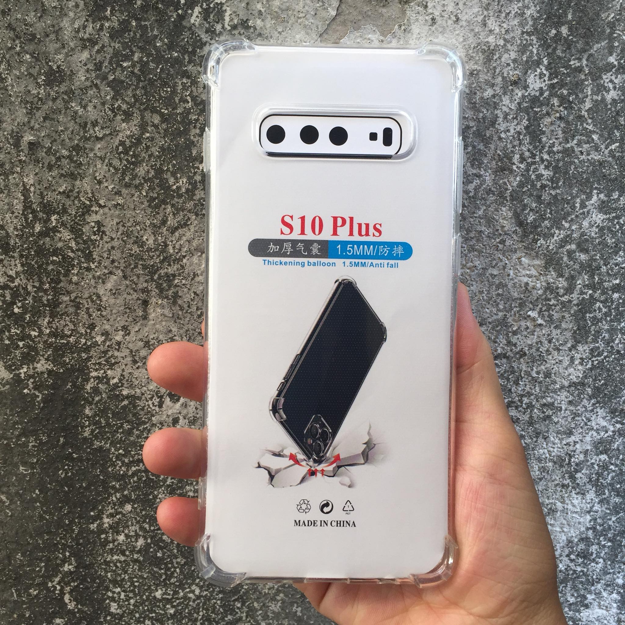 Ốp lưng silicon cho Samsung Galaxy S10 Plus - chống sốc gờ cao 4 góc trong suốt