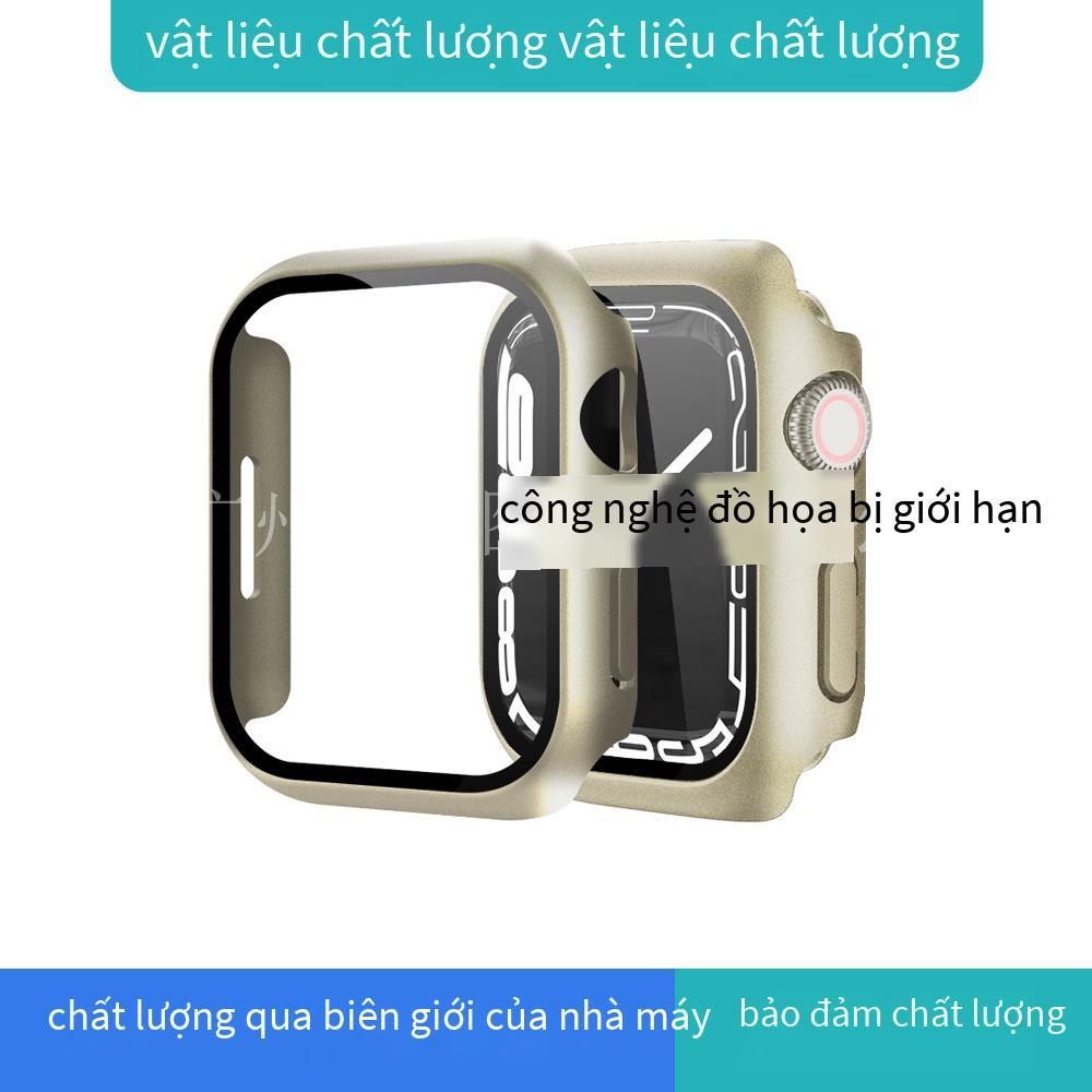 Giá ưu đãi nhất phù hợp với vỏ bảo vệ Apple Watch 7 watch7 PC vỏ cứng phim cường lực mờ màu gốc máy vỏ phim tích hợp vỏ