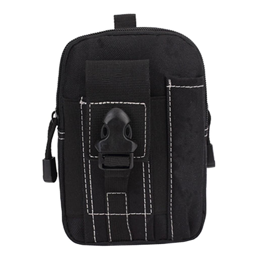 Tactical Compact 600D Oxford Cloth Waterproof Multipurpose Utility Gadget Belt Waist Bag with Cell Phone Holder for Camping Hiking Soprts