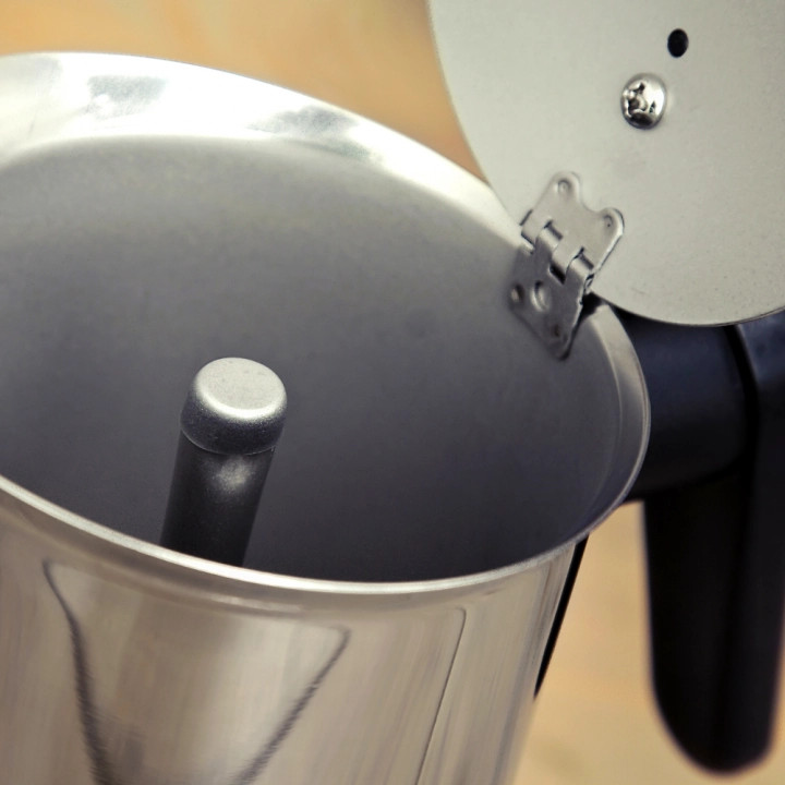 Ấm pha cà phê PEDRINI Steel Moka Induction - Stainless steel 18/10 - 4 cup/ 6 cup - Sử dụng được cho bếp từ.