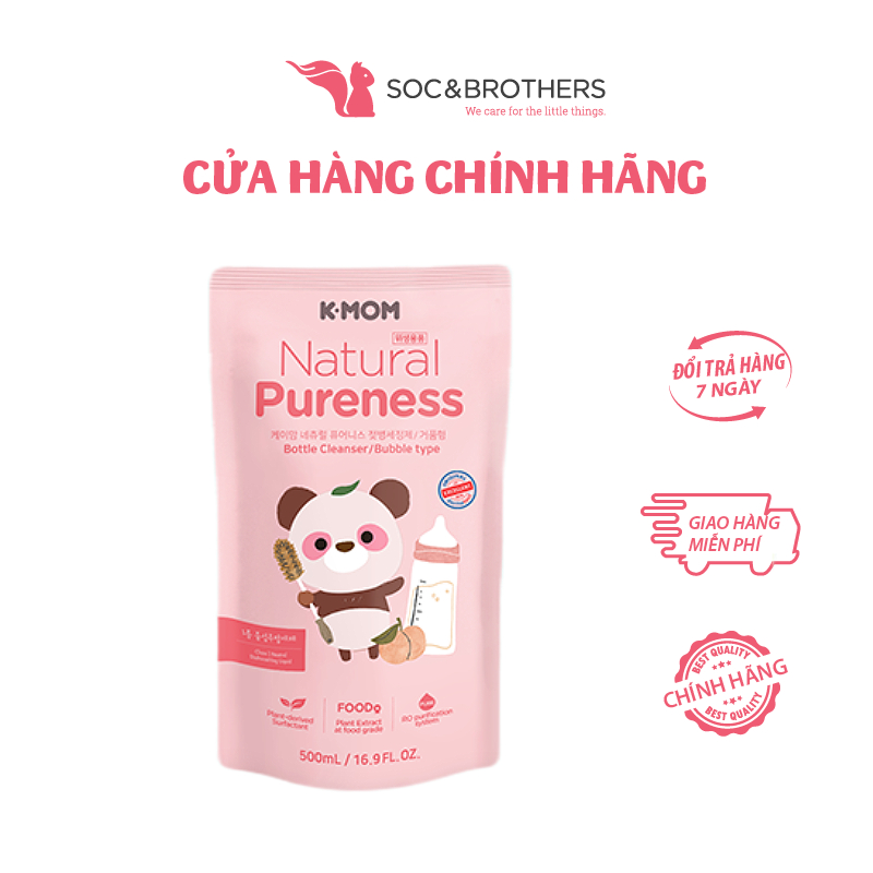 Nước rửa bình và hoa quả K-mom chiết xuất thảo mộc hữu cơ