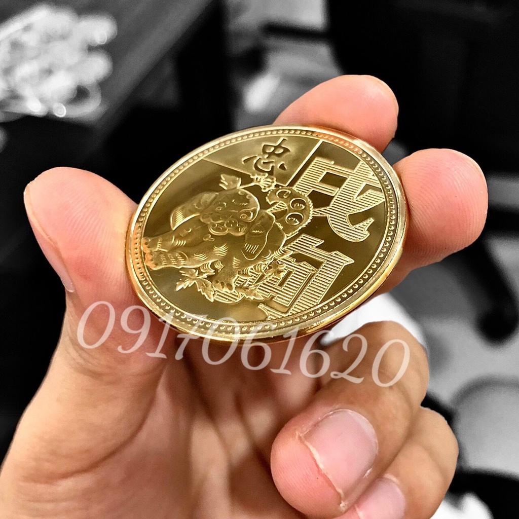 Bộ 12 Đồng Xu 12 Con Giáp Đài Loan Phong Thủy May Mắn