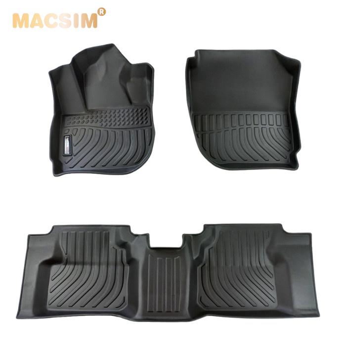Thảm lót sàn xe ô tô Honda City  2019-nay Nhãn hiệu Macsim chất liệu nhựa TPE cao cấp màu đen