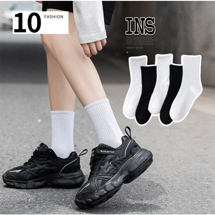 Combo 3 Đôi Tất Trơn Dáng Dài Dễ Dàng Mix Đồ Cho Cả Nam Và Nữ TN34