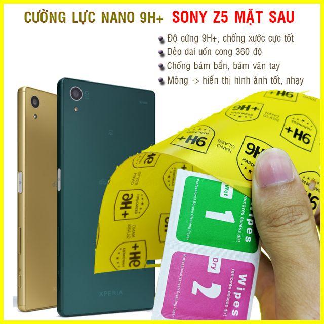 Dán cường lực dẻo nano mặt trước sau dành cho  Sony Z5